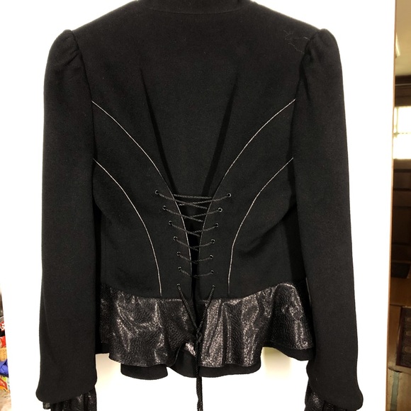 Steampunk Jacket With Laced Corset EUC Sz 4 Little Prince & Piggy Peplum - Picture 2 of 14